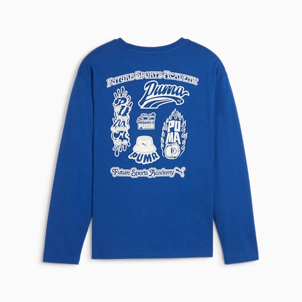 Playera de mangas largas juvenil ESS+ MID 90s, Cobalt Glaze, extralarge