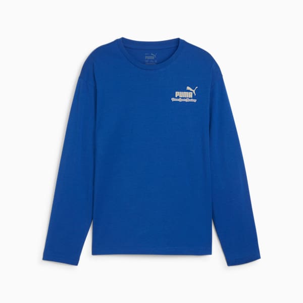 Playera de mangas largas juvenil ESS+ MID 90s, Cobalt Glaze, extralarge