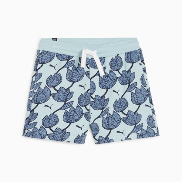 ESS+ BLOSSOM Girls' Shorts, Turquoise Surf, extralarge