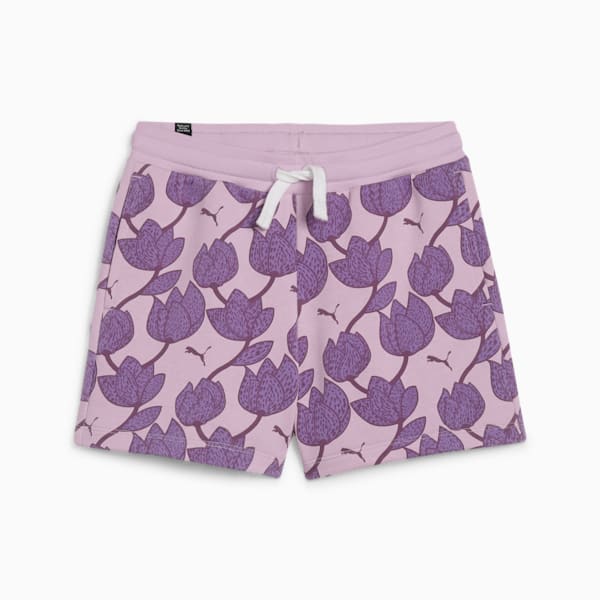 ESS+ BLOSSOM Girls' Shorts, Grape Mist, extralarge