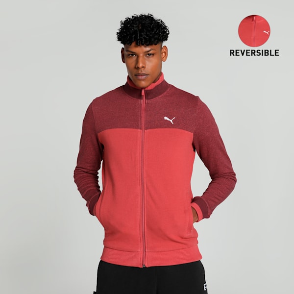 Reversible Full-Zip Men's Jacket, Astro Red, extralarge-IND