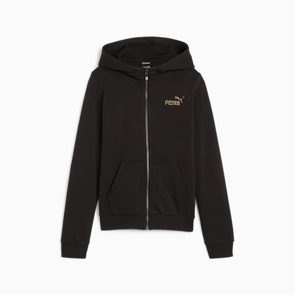 Chamarra con capucha juvenil ESS+ ANIMAL, PUMA Black, extralarge