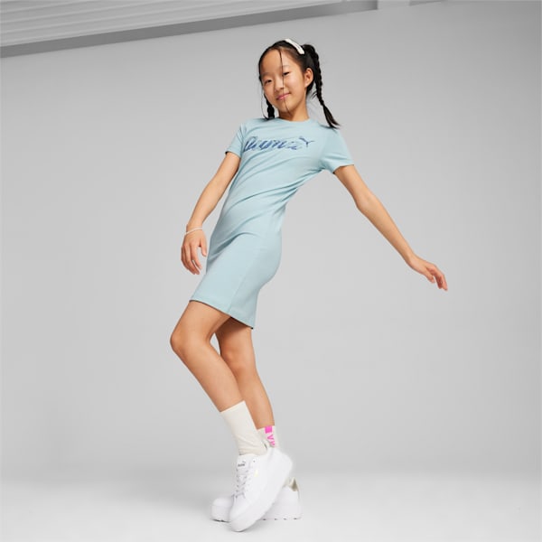ESS+ Blossom Big Kids' Girls' Dress, Turquoise Surf, extralarge