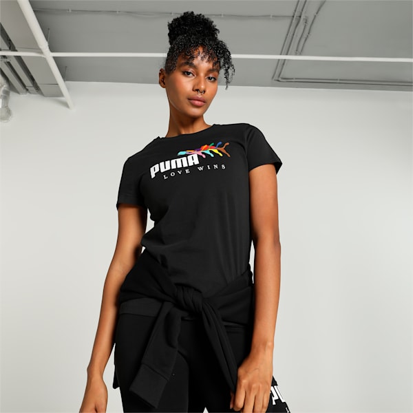 LOVE WINS Women's T-shirt, PUMA Black, extralarge-IND