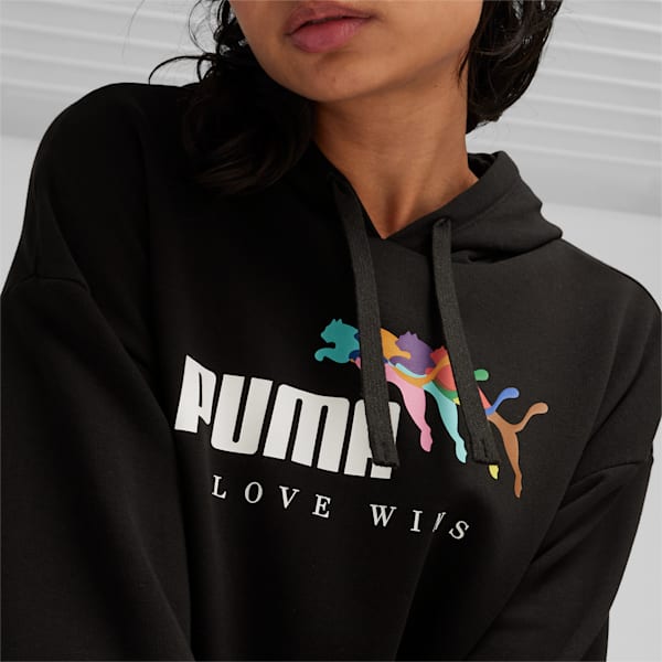 Chandail à capuchon ESS+ LOVE WINS, femme, PUMA Black, extralarge