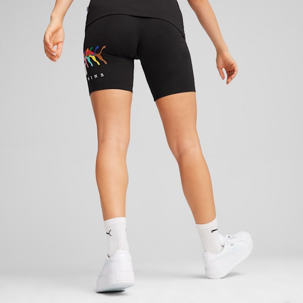 ESS+ LOVE WINS Women's Biker Shorts, PUMA Black, extralarge