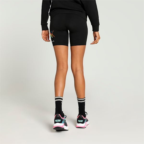 LOVE WINS Women's Biker Shorts, PUMA Black, extralarge-IND