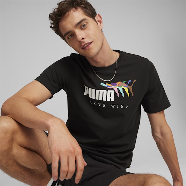 LOVE WINS Men's T-shirt, PUMA Black, extralarge-IND