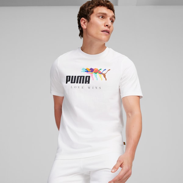 Playera para hombre ESS+ LOVE WINS, PUMA White, extralarge