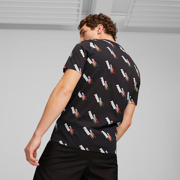 Playera con estampado integral para hombre ESS+ LOVE WINS, PUMA Black, extralarge