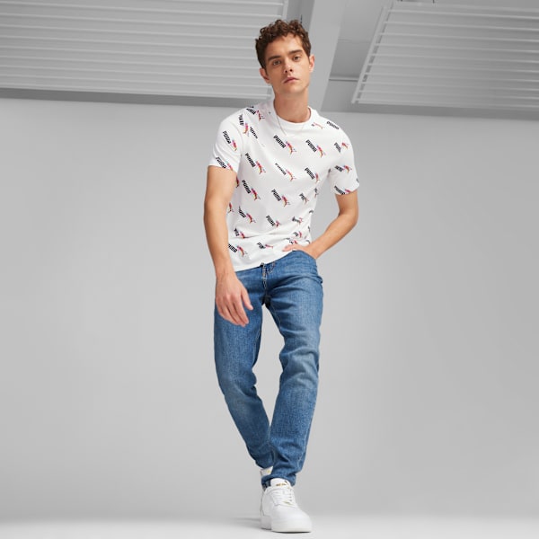 ESS+ LOVE WINS AOP Men's Tee, PUMA White, extralarge