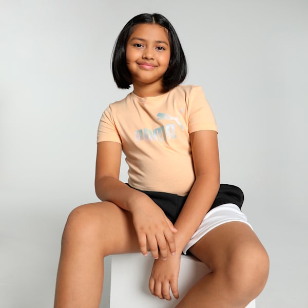 Playera juvenil ESS+ SUMMER DAZE, Peach Fizz, extralarge