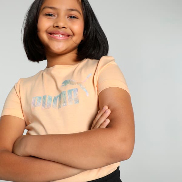Playera juvenil ESS+ SUMMER DAZE, Peach Fizz, extralarge