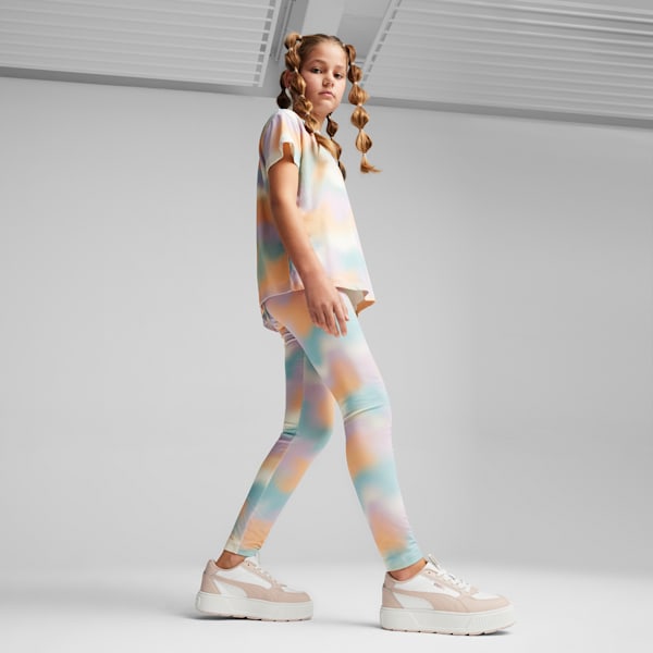 Legging ESS+ SUMMER DAZE, enfant et adolescent, fille, Peach Fizz, extralarge