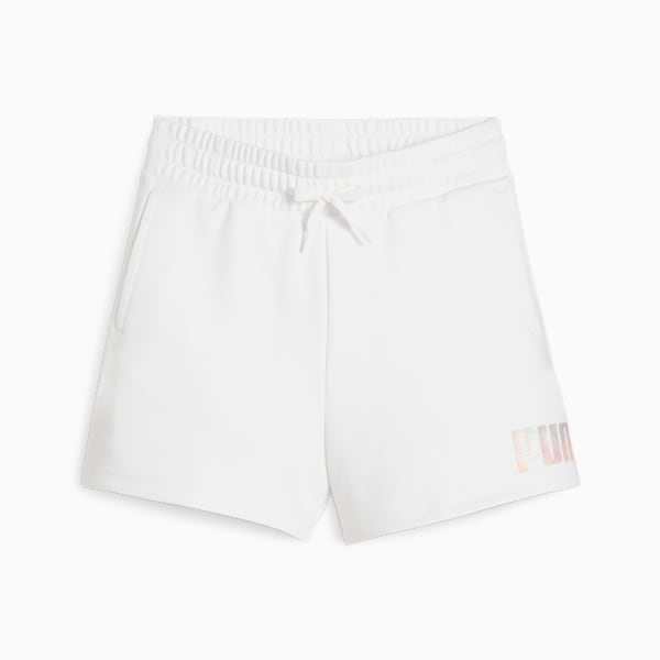 Pantalones cortos ESS+ SUMMER DAZE para niñas grandes, PUMA White, extralarge