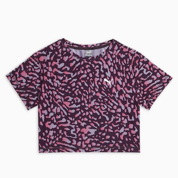 TRAIN FAVORITE Youth Relaxed Fit Crop T-shirt, Midnight Plum, extralarge-IND