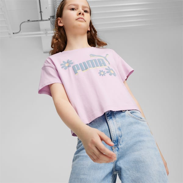 GRAPHICS Summer Flower Girls' T-shirt, Grape Mist, extralarge-IND