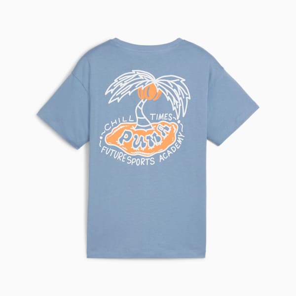 Playera estampada juvenil ESS+ MID 90s II, Zen Blue, extralarge