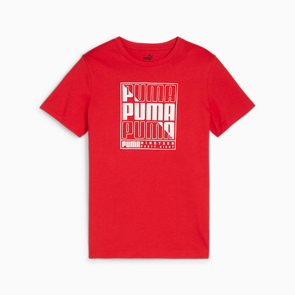 Playera juvenil GRAPHICS PUMA Wording, For All Time Red, extralarge