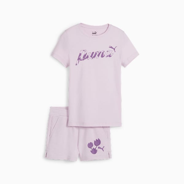 BLOSSOM Youth Tee & Shorts Set, Grape Mist, extralarge
