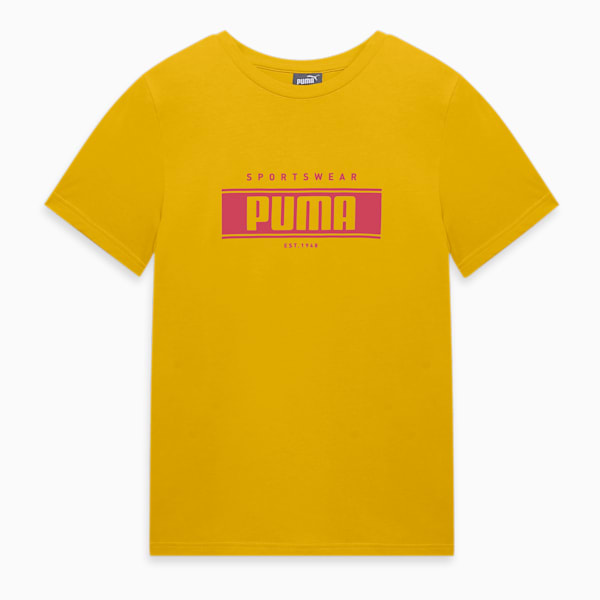 Graphic Boy's Regular Fit Crew-Neck T-shirt, Yellow Sizzle, extralarge-IND