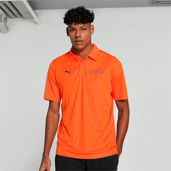 Orangutan Men's Home Jersey Polo, Cayenne Pepper--puma black, extralarge-IND