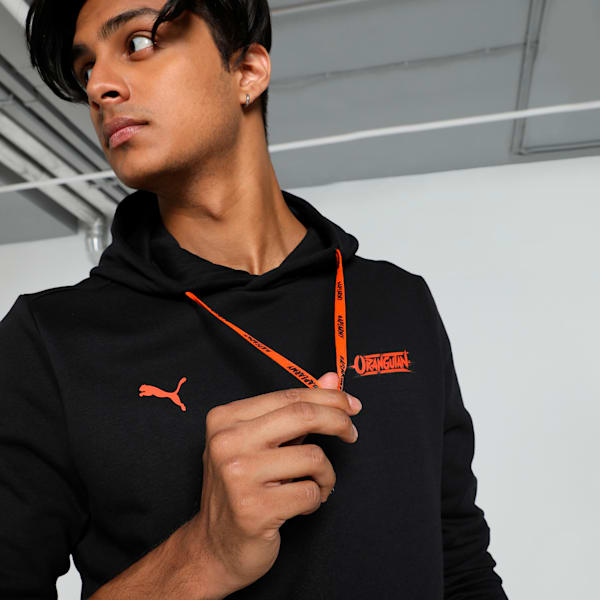 Orangutan Men's Hoodie, PUMA Black-Cayenne pepper, extralarge-IND