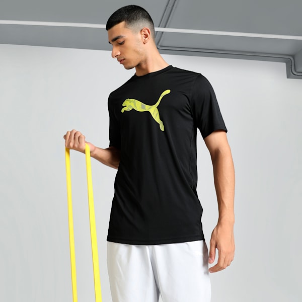 Performance Cat Men's Slim Fit T-shirt, PUMA Black-Cat Logo, extralarge-IND