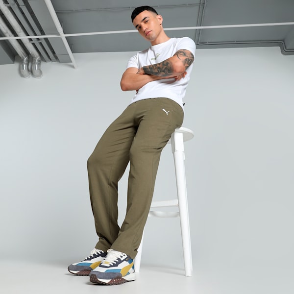 Men's Jersey Pants, PUMA Olive, extralarge-IND
