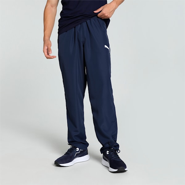 Men's Zippered Woven Pants, PUMA Navy, extralarge-IND