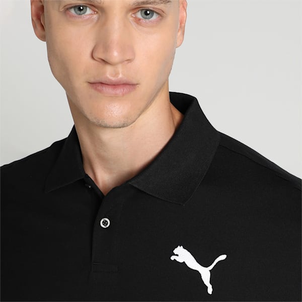 Men's Pique Polo, PUMA Black-CAT, extralarge-IND