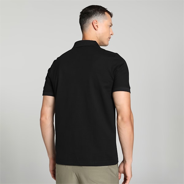 Men's Pique Polo, PUMA Black-CAT, extralarge-IND