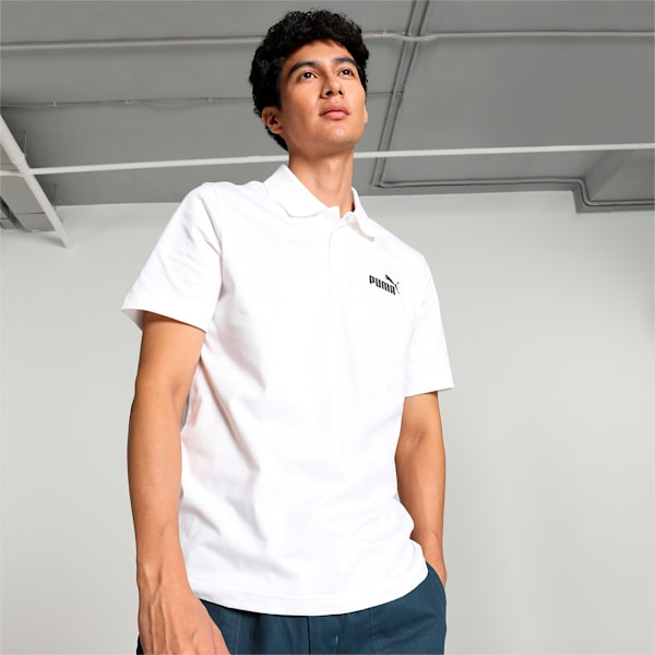 Ess Jersey Men's Polo, PUMA White, extralarge-IND