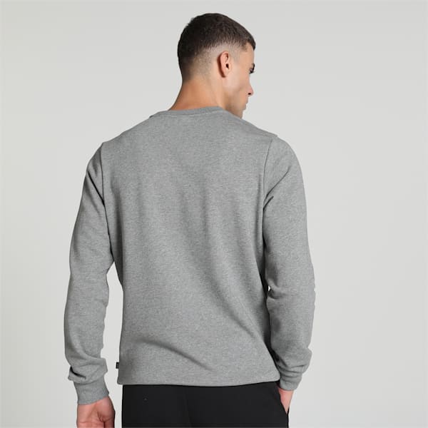 Big Logo Men's Crew-Neck Sweatshirt, Medium Gray Heather, extralarge-IND