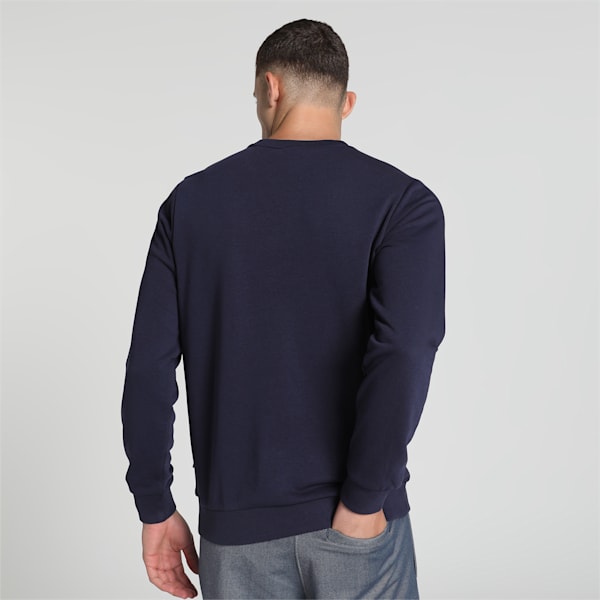 Big Logo Men's Crew-Neck Sweatshirt, PUMA Navy, extralarge-IND