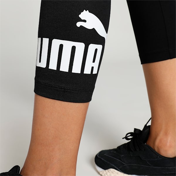 Ess 3/4 Logo Women's Leggings, PUMA Black, extralarge-IND