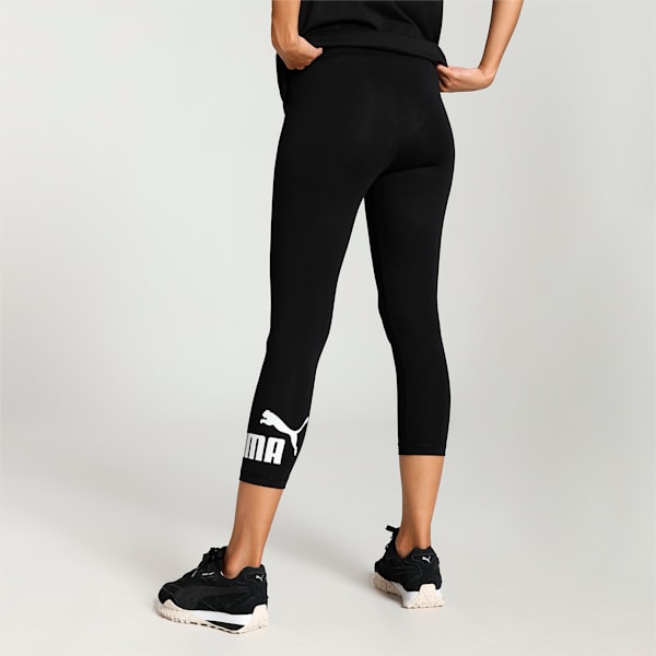Ess 3/4 Logo Women's Leggings, PUMA Black, extralarge-IND
