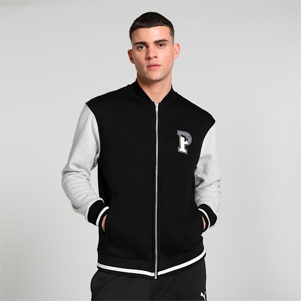 Mens track jacket black sales
