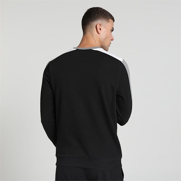 Colorblock Men's Crew-Neck Sweatshirt, PUMA Black, extralarge-IND