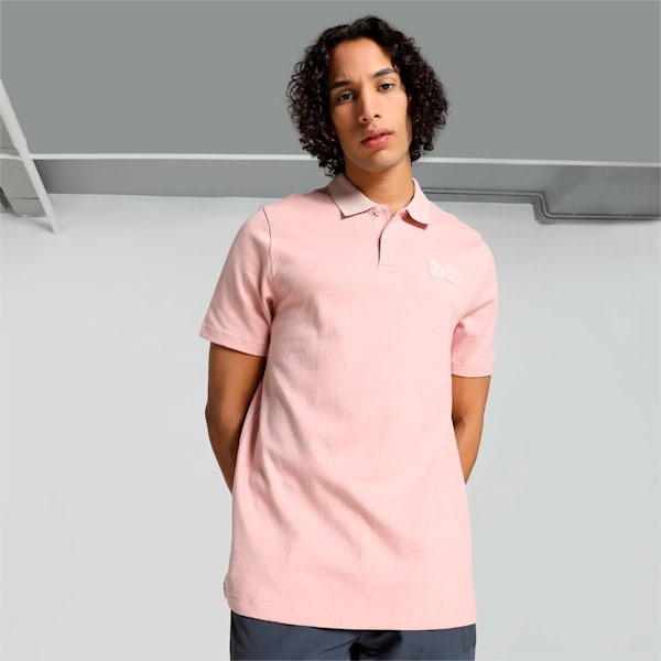 PUMA x one8 Men's Signature Polo, Rose Quartz, extralarge-IND