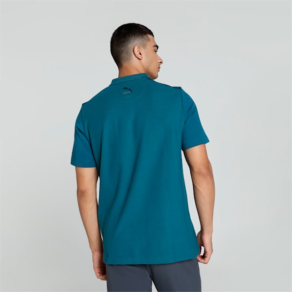 PUMA x one8 Men's Overlay Polo, Ocean Tropic, extralarge-IND