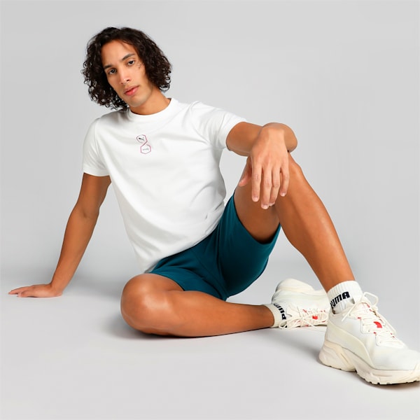 PUMA x one8 Men's Core Slim Fit T-shirt, PUMA White, extralarge-IND