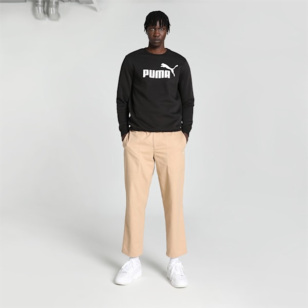 Big Logo Men's Crew-Neck Sweatshirt, PUMA Black, extralarge-IND