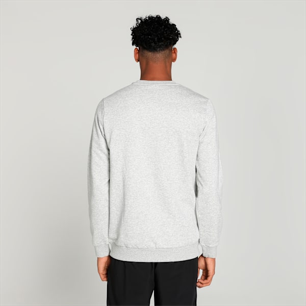 Big Logo Men's Crew-Neck Sweatshirt, Light Gray Heather, extralarge-IND