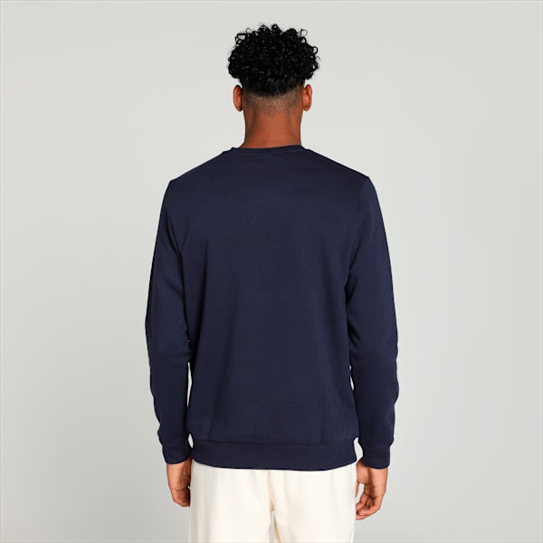 Big Logo Men's Crew-Neck Sweatshirt, PUMA Navy, extralarge-IND