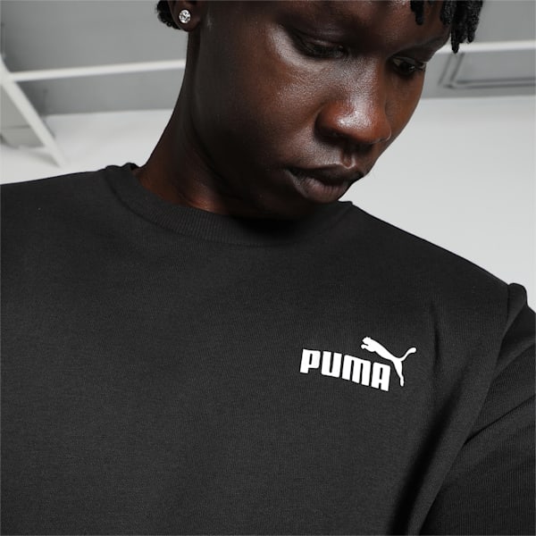 Small Logo Men's Crew-Neck Sweatshirt, PUMA Black, extralarge-IND