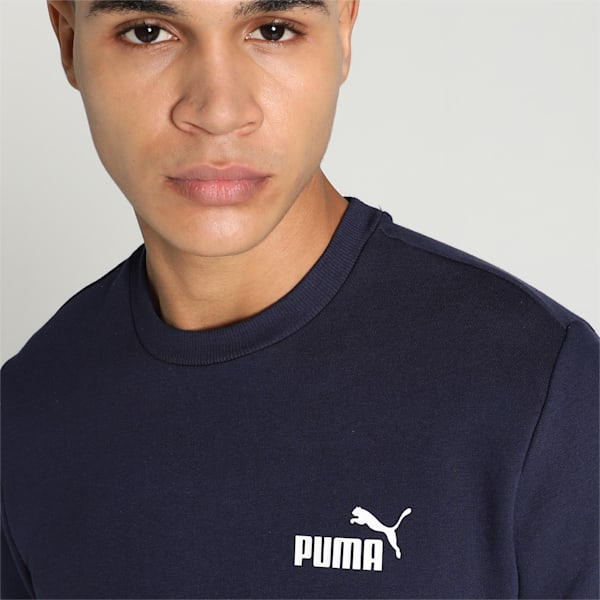 Small Logo Men's Crew-Neck Sweatshirt, PUMA Navy, extralarge-IND