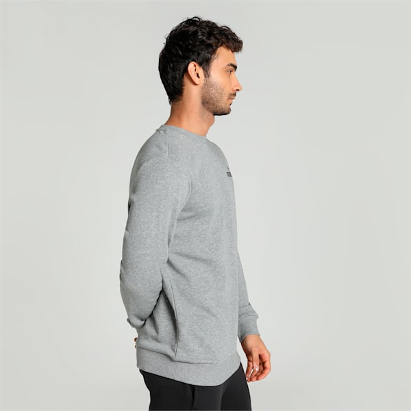Small Logo TR Men's Crew-Neck Sweatshirt, Medium Gray Heather, extralarge-IND
