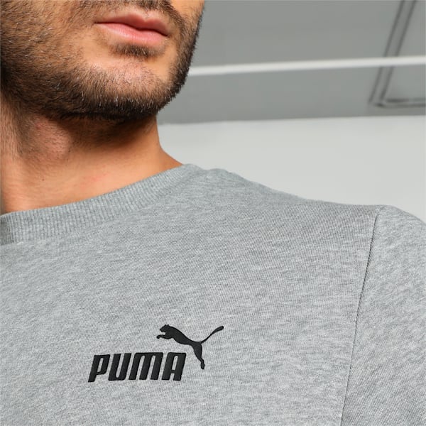 Small Logo TR Men's Crew-Neck Sweatshirt, Medium Gray Heather, extralarge-IND