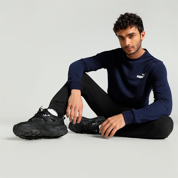 Small Logo TR Men's Crew-Neck Sweatshirt, PUMA Navy, extralarge-IND